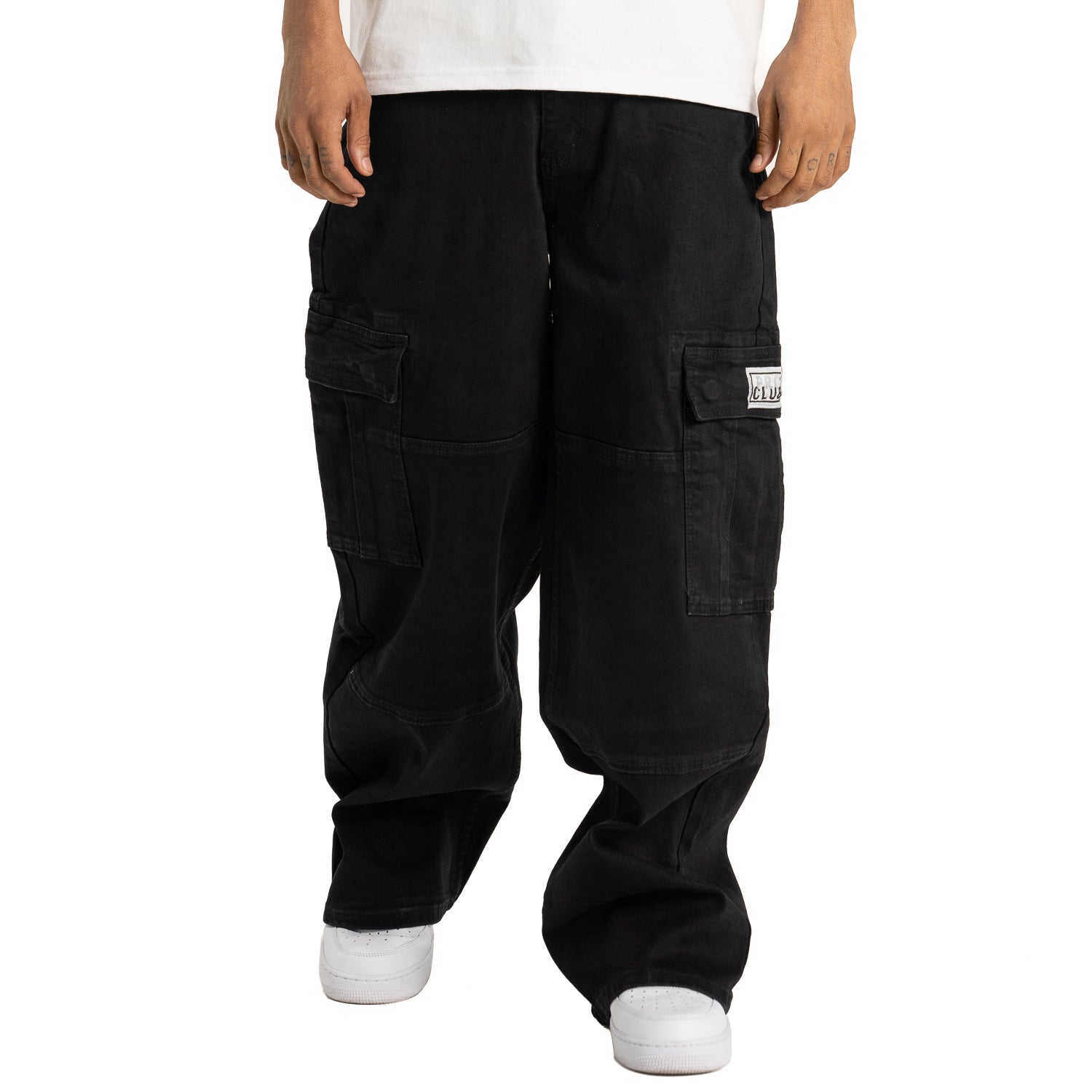 Pro Club Men's Heavyweight Baggy Denim Cargo Pant - Power Drip
